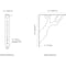 Ekena Millwork Damon Wrought Iron Bracket, (Single center brace), Antiqued Warm Silver 1 1/2"W x 7 1/2"D x 10"H BKTM01X07X10SDAAWS - alternate 2